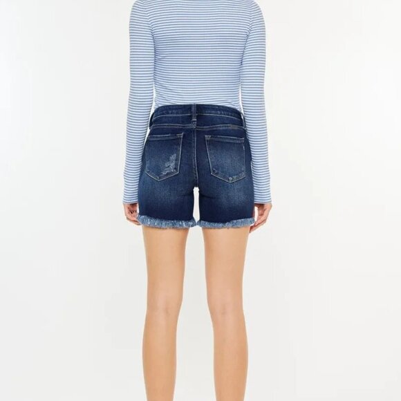 Hazel Blues® |  Kancan Mid Rise Button Fly Denim Shorts - Picture 8 of 8
